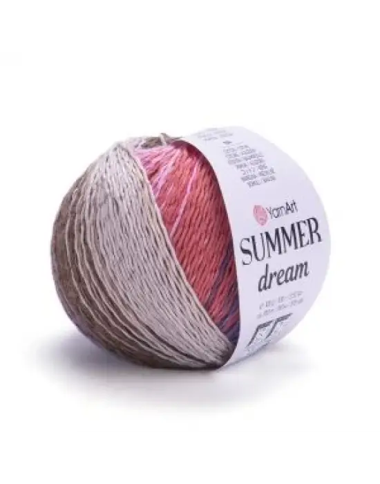 YarnArt Summer Dream 4315 Ebruli El Örgü İpi – 100g / 350m – %70 Pamuk %30 Viskoz – Yazlık İnce Renkli İplik