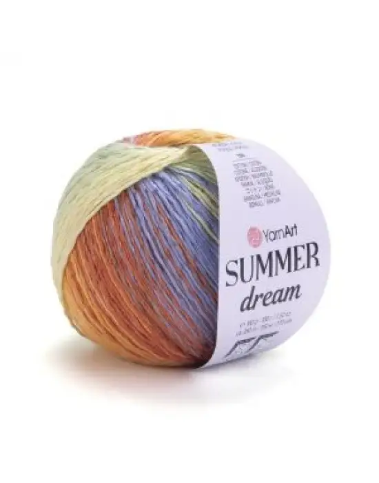 YarnArt Summer Dream 4301 Ebruli El Örgü İpi – 100g / 350m – %70 Pamuk %30 Viskoz – Yazlık İnce Renkli İplik