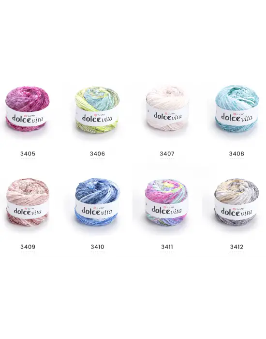 YartArt Dolce Vita  Ebruli El Örgü İpi 3401 150 gram 260 metre