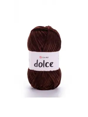 Dolce - Kadife El Örgü Ipi Koyu Kahverengi-775