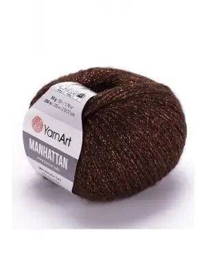 Manhattan - Simli El Örgü Ipi Kiremit-912