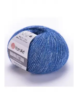 Manhattan - Simli El Örgü Ipi Mavi-907