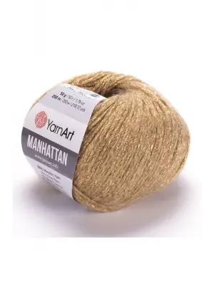 Manhattan - Simli El Örgü Ipi Koyu Bej-911