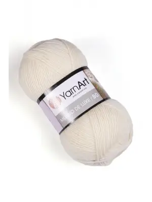 MERINO DE LUXE 50 - EL ÖRGÜ İPİ AÇIK KREM-502