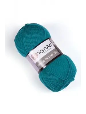 MERINO DE LUXE 50 - EL ÖRGÜ İPİ PETROL YEŞİLİ-11448