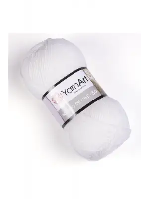 MERINO DE LUXE 50 - EL ÖRGÜ İPİ BEYAZ-501