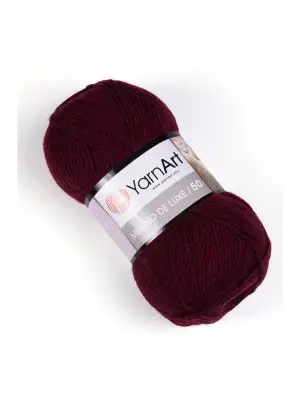 Merıno De Luxe 50 - El Örgü Ipi Bordo-577
