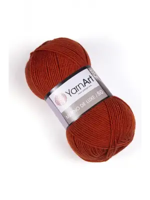 MERINO DE LUXE 50 - EL ÖRGÜ İPİ TURUNCU-3027