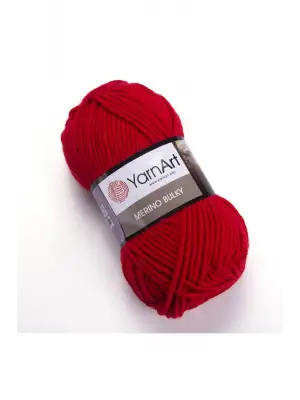 Merıno Bulky - El Örgü Ipi Kırmızı-156