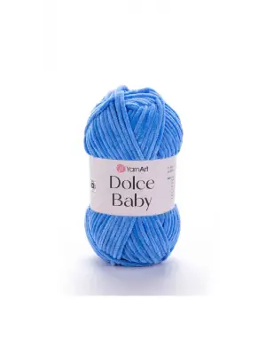 Dolce Baby - Kadife, Bebek El Örgü Ipi Mavi-777