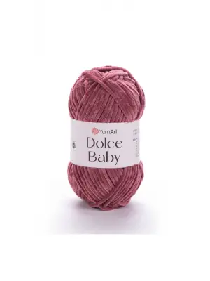 Dolce Baby - Kadife, Bebek El Örgü Ipi Gül Kurusu-751