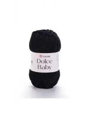 Dolce Baby - Kadife, Bebek El Örgü Ipi Siyah-742