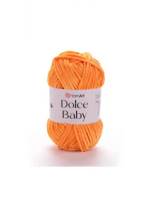DOLCE BABY - KADİFE, BEBEK EL ÖRGÜ İPİ TURUNCU-852