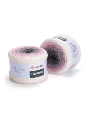 Flowers Merıno - Ebruli El Örgü Ipi Ebruli-546