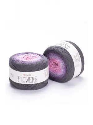 Flowers Ebruli El Örgü Ipi Ebruli-276