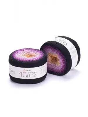 Flowers Ebruli El Örgü Ipi Ebruli-303