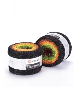 Flowers Moonlıght - Simli Ebruli El Örgü Ebruli-3267