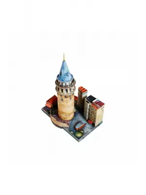 Galata Kulesi (ALTIN KUTU) 3d Karton Puzzle Yapboz