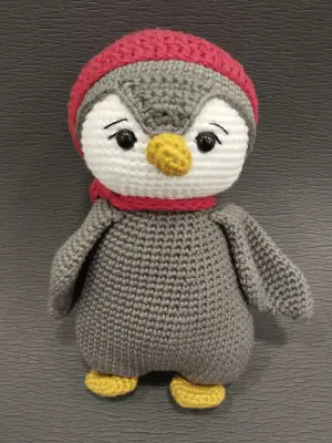 Amigurumi El Örgüsü Oyuncak Penguen