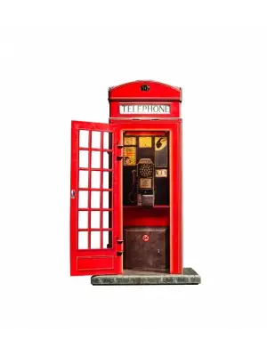 3d ışıklı Kırmızı telefon kutusu yapboz