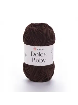 Dolce Baby - Kadife, Bebek El Örgü Ipi Koyu Kahverengi-775