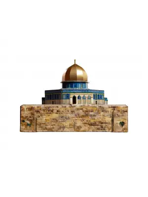 Mescid-i Aksa Kubbet-üs Sahra 3d Karton Puzzle Yapboz