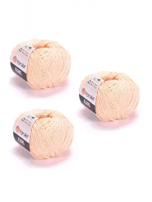 Yarn Art Jeans Amigurumi Örgü İpi 73 Yavruağzı Hırka Örgü İpi Bebek İpi Punch İpi 3lü Paket
