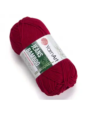 Yarn Art Jeans Bamboo El Örgü İpi,Koyu Kırmızı-145