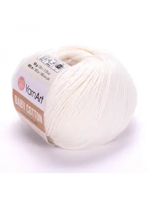 Yarnart Baby Cotton - Bebek El Örgü Ipi Beyaz-401