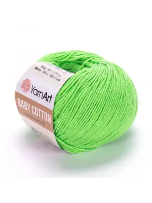 Yarnart Baby Cotton - Bebek El Örgü Ipi Açık Yeşil 438
