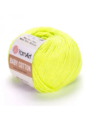 Yarnart Baby Cotton - Bebek El Örgü Ipi Koyu Fosforlu Sarı-430