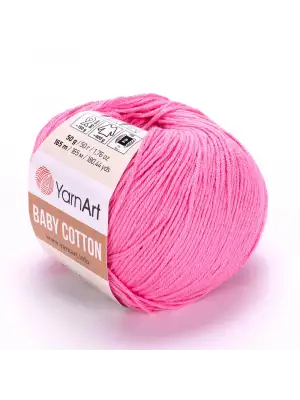 Yarnart Baby Cotton - Bebek El Örgü Ipi Koyu Pembe-414