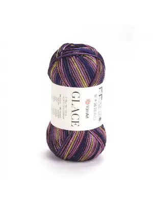 Yarnart Glace El Örgü İpi,100g / 210m – %52 Akrilik %48 Poliamid–Parlak Renkli Yazlık El Örgü İpi