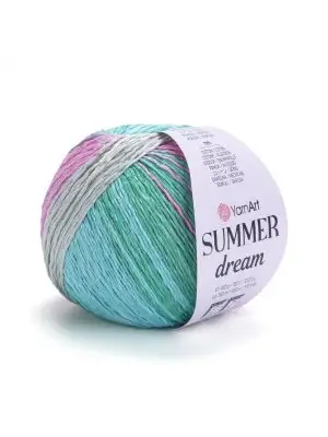 YarnArt Summer Dream 4309 Ebruli El Örgü İpi – 100g / 350m – %70 Pamuk %30 Viskoz – Yazlık İnce Renkli İplik