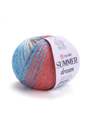YarnArt Summer Dream 4311 Ebruli El Örgü İpi – 100g / 350m – %70 Pamuk %30 Viskoz – Yazlık İnce Renkli İplik