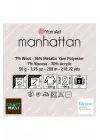 Manhattan - Simli El Örgü Ipi Saks Mavisi-914