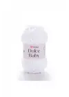 Dolce Baby - Kadife, Bebek El Örgü Ipi Beyaz-741