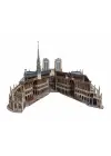 3D Yapboz Notre Dame De Paris Gerçekçi Kartondan Model 1/200 Ölçek 387 Parça 63 cm x 45 cm