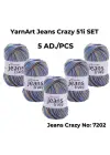Yarnart Jeans Crazy 5li SET Ebruli El Örgü Ipi No:7202