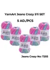 Yarnart Jeans Crazy 5li SET Ebruli El Örgü Ipi No:7205