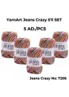 Yarnart Jeans Crazy 5li SET Ebruli El Örgü Ipi No:7206