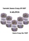Yarnart Jeans Crazy 5li SET Ebruli El Örgü Ipi No:7207