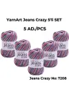 Yarnart Jeans Crazy 5li SET Ebruli El Örgü Ipi No:7208