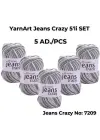 Yarnart Jeans Crazy 5li SET Ebruli El Örgü Ipi No:7209