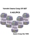 Yarnart Jeans Crazy 5li SET Ebruli El Örgü Ipi No:7210