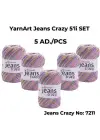 Yarnart Jeans Crazy 5li SET Ebruli El Örgü Ipi No:7211