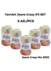 Yarnart Jeans Crazy 5li SET Ebruli El Örgü Ipi No:8202