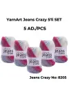 Yarnart Jeans Crazy 5li SET Ebruli El Örgü Ipi No:8205