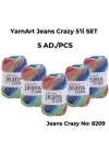 Yarnart Jeans Crazy 5li SET Ebruli El Örgü Ipi No:8209