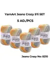 Yarnart Jeans Crazy 5li SET Ebruli El Örgü Ipi No:8210